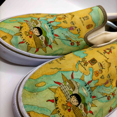 バンズ VANS アニメコラボ Slip-On スリッポン CHIZU/NATURAL メンズ JPN:29