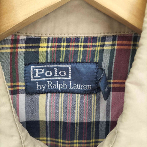 ポロバイラルフローレン Polo by RALPH LAUREN 90S TALONジップ ポニー刺繍 裏地チェック スイングトップ メンズ import:XS