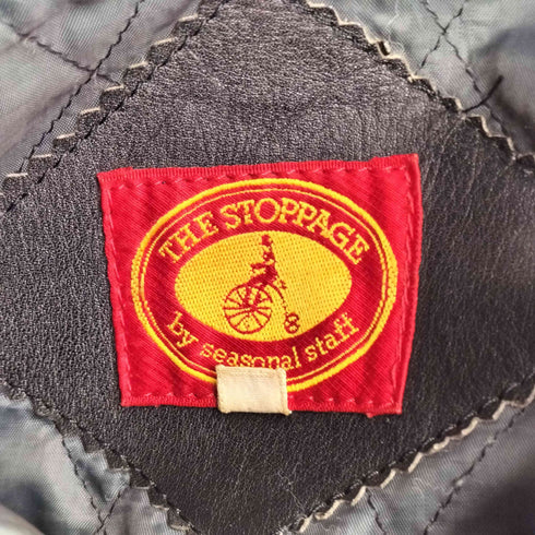 THE STOPPPAGE スナップボタン レザー ジャケット メンズ