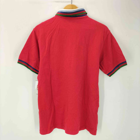 フレッドペリー FRED PERRY SPORTSWEAR ワンポイントロゴ刺繍 マルチストライプ 切替 S/S ポロ シャツ 鹿の子 メンズ import:M