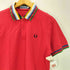 フレッドペリー FRED PERRY SPORTSWEAR ワンポイントロゴ刺繍 マルチストライプ 切替 S/S ポロ シャツ 鹿の子 メンズ import:M