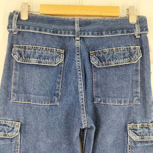 ザラ ZARA ベルト付き デニムカーゴパンツ メンズ US 4