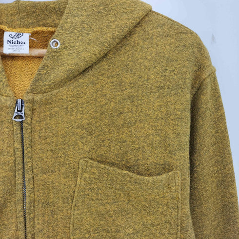 ニッチ niche. USA製 ダブルジップフーディー メンズ JPN:S