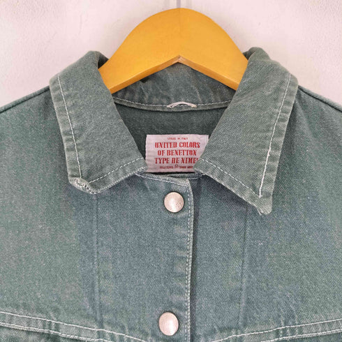 ユナイテッドカラーズオブベネトン UNITED COLORS OF BENETTON 80S イタリア製 カラーデニムジャケット レディース 46