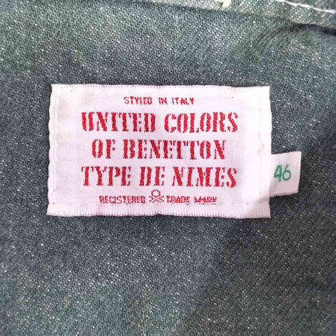 ユナイテッドカラーズオブベネトン UNITED COLORS OF BENETTON 80S イタリア製 カラーデニムジャケット レディース 46