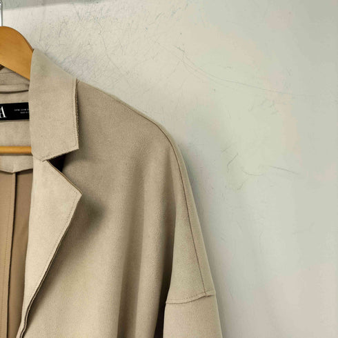 ザラ ZARA フェイクスエード チェスターコート レディース import:M