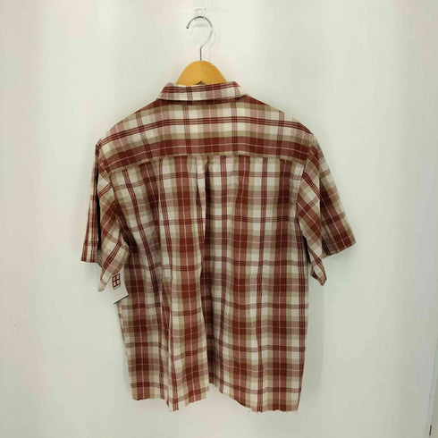 ハバンド HABAND チェック柄 襟芯 レギュラーカラー半袖シャツ メンズ L