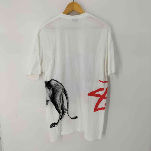 ステューシー Stussy デカロゴ ライオンプリント クルーネック半袖Tシャツ メンズ import:XL