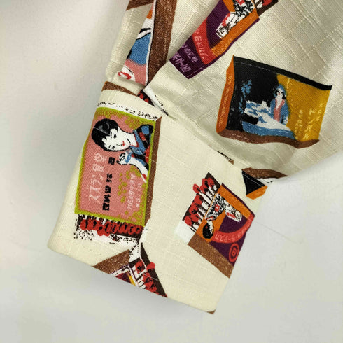 KEIYO SHIRTS レトロ総柄 L/Sシャツ メンズ JPN:M