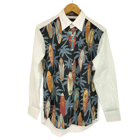 KEIYO SHIRTS サーフボード ヤシの木 総柄 L/Sシャツ メンズ JPN:M