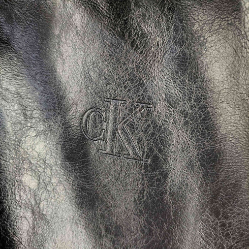 カルバンクラインジーンズ Calvin Klein Jeans クロップドクリンクルフェイクレザージャケット レディース import:S