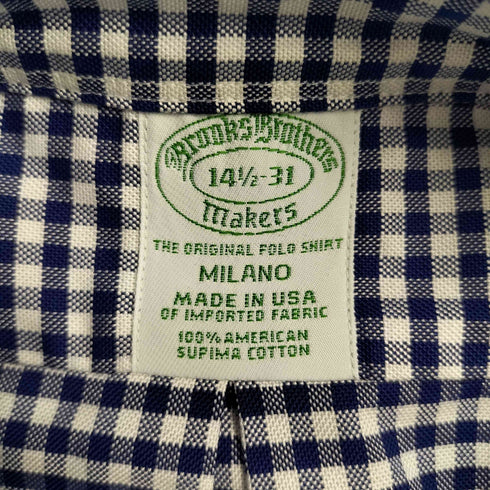 ブルックスブラザーズ BROOKS BROTHERS ギンガムチェック L/Sボタンダウンシャツ メンズ 14 1/2