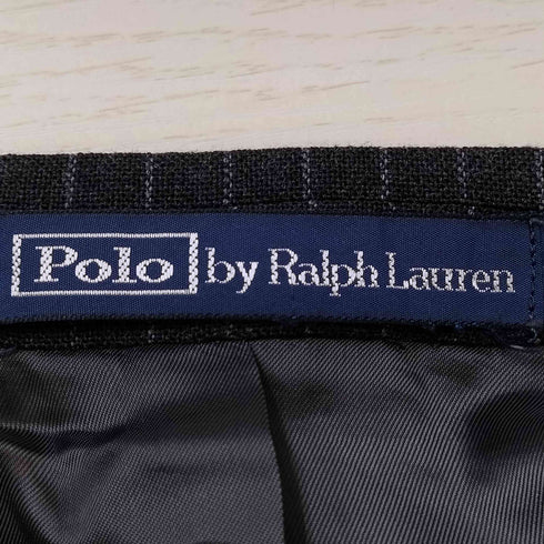 ポロバイラルフローレン Polo by RALPH LAUREN Polo Striped Wool 3-Piece Suit 旧タグ復刻 イタリア製 ウールギャバ ピンストライプ 3ピース 2B テーラードジャケット シンチバックベスト サイドアジャスター 2タック スラックス セットアップ メンズ 36S