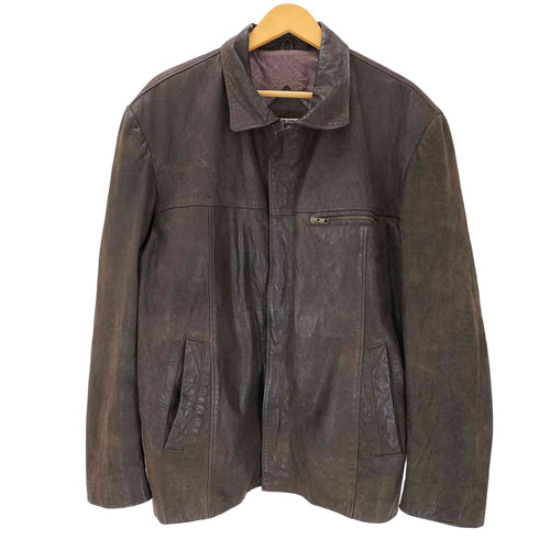 ADDIS ABABA ETHIOPIA ジップアップ レザージャケット メンズ import:XL