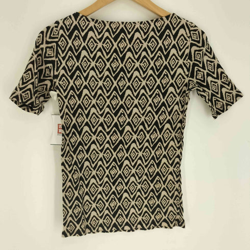 ローレンラルフローレン LAUREN RALPH LAUREN エスニック柄 S/S ボートネック Tシャツ レディース import:S