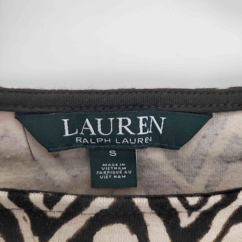 ローレンラルフローレン LAUREN RALPH LAUREN エスニック柄 S/S ボートネック Tシャツ レディース import:S