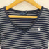 ポロラルフローレン POLO RALPH LAUREN ポニー刺繍 ボーダー L/S Vネック Tシャツ レディース import:XS