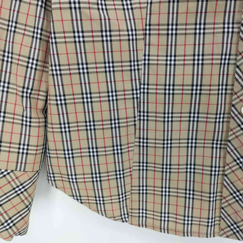 バーバリーブルーレーベル BURBERRY BLUE LABEL ロゴ刺繍 ノバチェック レギュラーカラーシャツ レディース 38