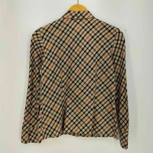 ダックスロンドン DAKS LONDON バイアスチェック フリル シャツブラウス レディース 38