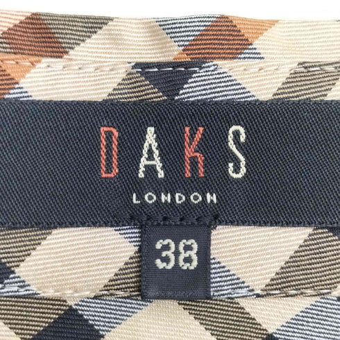ダックスロンドン DAKS LONDON バイアスチェック フリル シャツブラウス レディース 38