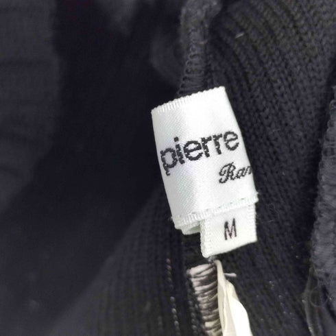 ピエールカルダン pierre cardin 肩フェイクスエード切替 ダブルジップ ドライバーズニット レディース import:M