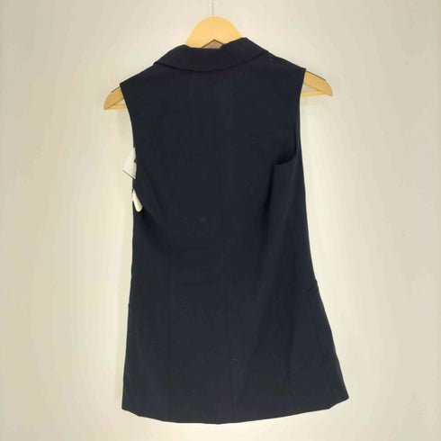 ザラ ZARA Navy Long Double Breasted Waistcoat Vest レディース import:XS
