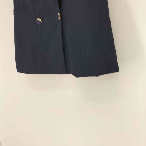 ザラ ZARA Navy Long Double Breasted Waistcoat Vest レディース import:XS
