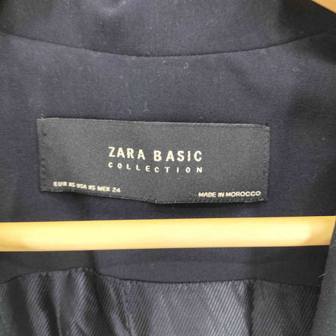 ザラ ZARA Navy Long Double Breasted Waistcoat Vest レディース import:XS