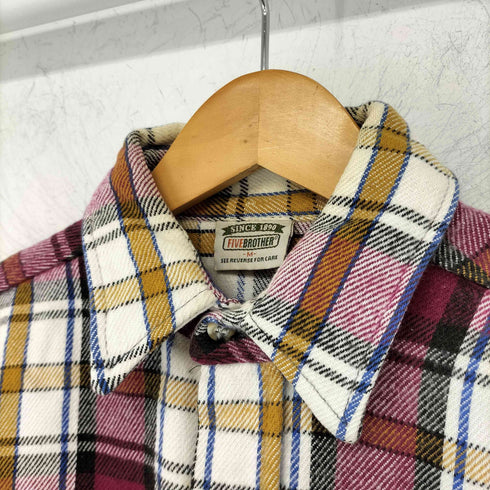 ファイブブラザー FIVE BROTHER 90S チェック ヘビーネル ネルシャツ メンズ JPN:M