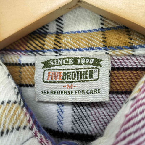 ファイブブラザー FIVE BROTHER 90S チェック ヘビーネル ネルシャツ メンズ JPN:M