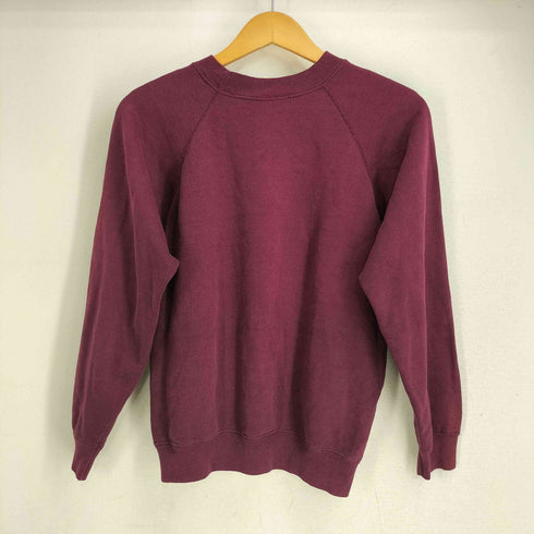 ヘインズ Hanes 80-90S USA製 リスプリント ラグランスリーブ クルーネックスウェット レディース import:M