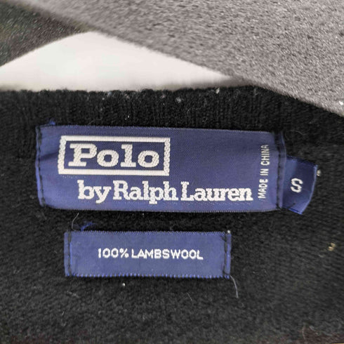 ポロバイラルフローレン Polo by RALPH LAUREN 90S ポニー刺繍 LAMBSWOOL 100% ラムウール Vネック ニット セーター メンズ import:S