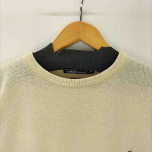 ポロバイラルフローレン Polo by RALPH LAUREN 90S ポニー刺繍 LAMBSWOOL 100% ラムウール リブ編み プルオーバー ニット セーター メンズ import:L