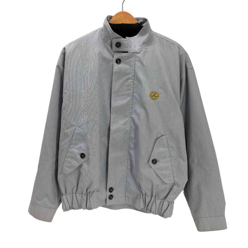 Hartington House 90S Made In Great Britain G9-Type Harrington jacket 英国製 エンブレム 刺繍 シャンブレー ストライプ ハリントンジャケット スウィングトップ ブルゾン 比翼 メンズ import:L