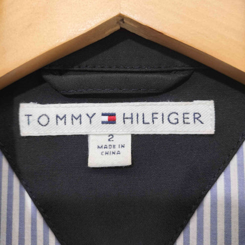 トミーヒルフィガー TOMMY HILFIGER 裏地ストライプ ショート トレンチコート レディース 2