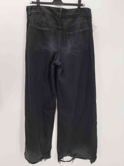 ギャップ Gap 24AW BAGGY MID RISE バギー ミッド ライズ ワイドレッグ 5ポケット ダブルニー ブラック デニム パンツ メンズ 29/8R