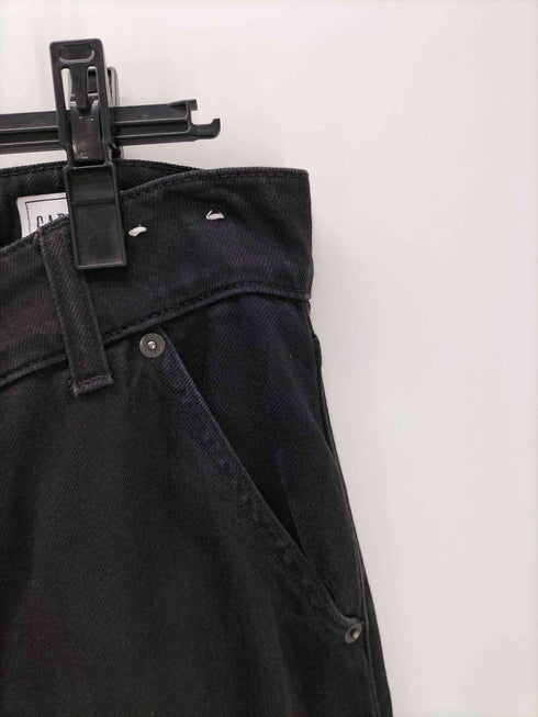 ギャップ Gap 24AW BAGGY MID RISE バギー ミッド ライズ ワイドレッグ 5ポケット ダブルニー ブラック デニム パンツ メンズ 29/8R