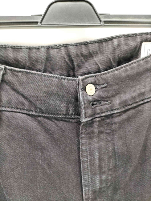ギャップ Gap 24AW BAGGY MID RISE バギー ミッド ライズ ワイドレッグ 5ポケット ダブルニー ブラック デニム パンツ メンズ 29/8R