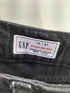 ギャップ Gap 24AW BAGGY MID RISE バギー ミッド ライズ ワイドレッグ 5ポケット ダブルニー ブラック デニム パンツ メンズ 29/8R