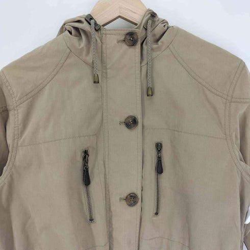 エディーバウアー Eddie Bauer 00S PETITE マルチポケット ドローコード 裏地ストライプ ミリタリー モッズ コート レディース import:M