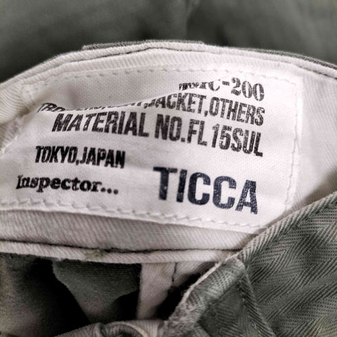 ティッカ TICCA ヘリンボーン コットンカーゴワイドパンツ レディース JPN:1