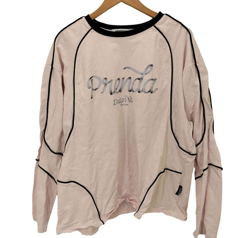 PRENDA ロゴプリントクルーネックスウェット レディース JPN:M