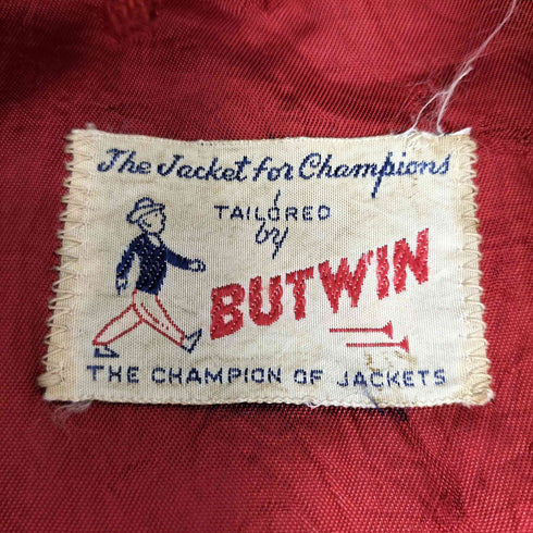 バトウィン BUTWIN 70s レザー切替 スタジアムジャケット メンズ US:44