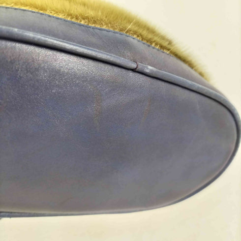 カナダ製 CANADIAN GENUINE SEAL SKIN レザー ハラコ 切替 ショルダーバッグ レディース