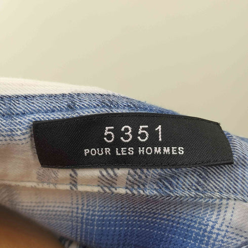 ゴーサンゴーイチプールオム 5351 POUR LES HOMMES チェック 長袖シャツ メンズ JPN:46