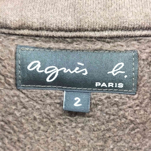 アニエスベー agnes b. Yvan snap cardigan 裏起毛 スウェット カーディガン レディース 2