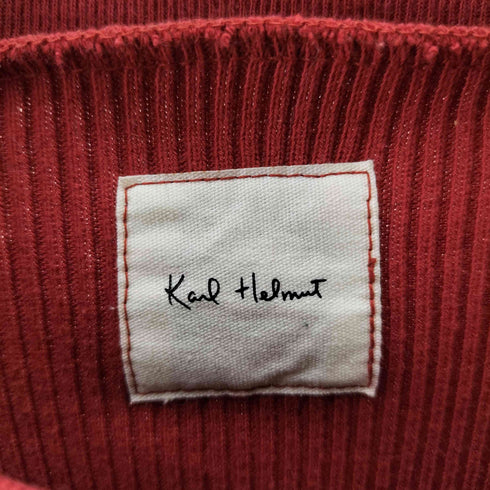 カールヘルム Karl Helmut ロゴ パッチ リブ クルーネック L/S Tシャツ メンズ
