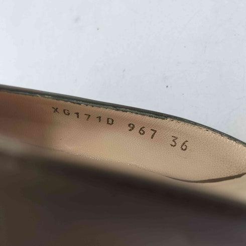 ジョルジオアルマーニ Giorgio Armani イタリア製 ポインテッドトゥ レザー ヒール パンプス レディース EUR:36