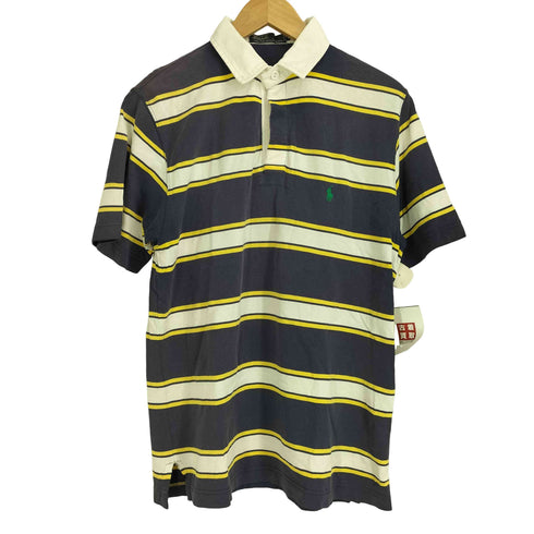 ポロバイラルフローレン Polo by RALPH LAUREN 90S ポニー刺繍 ボーダー ポロシャツ メンズ import:M