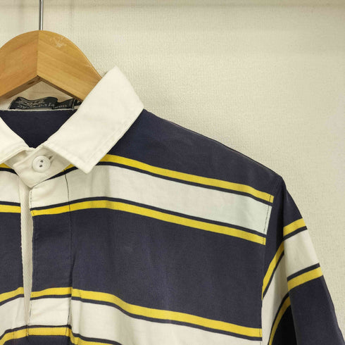 ポロバイラルフローレン Polo by RALPH LAUREN 90S ポニー刺繍 ボーダー ポロシャツ メンズ import:M